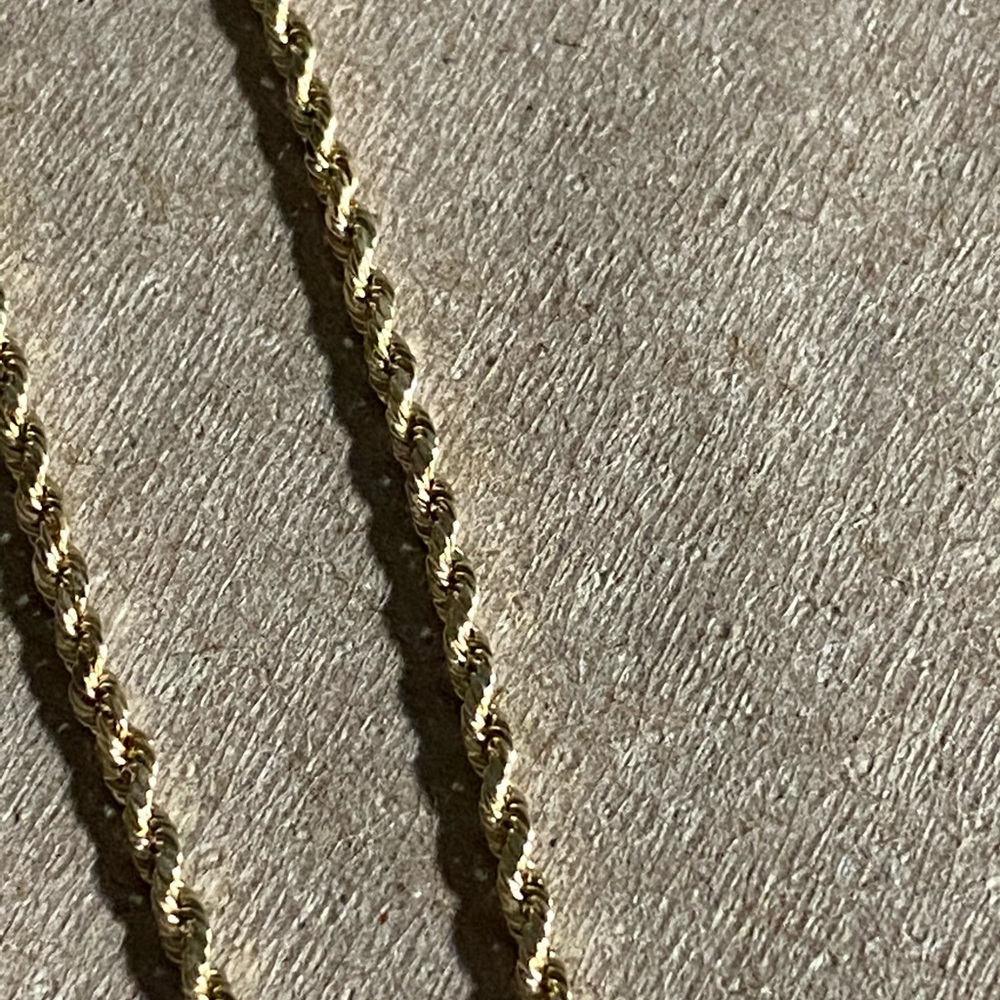 Solid 10k Gold Rope Bracelet - image 3